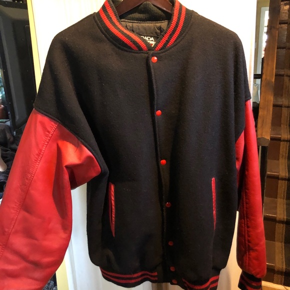 Canada Other - Vintage Men's Wool and Leather bomber Jacket XL